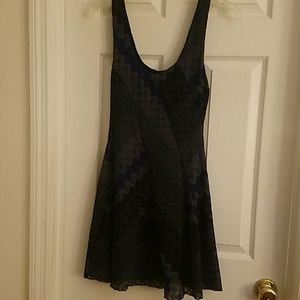 Free People Spiral Skater Lace Dress with Godets